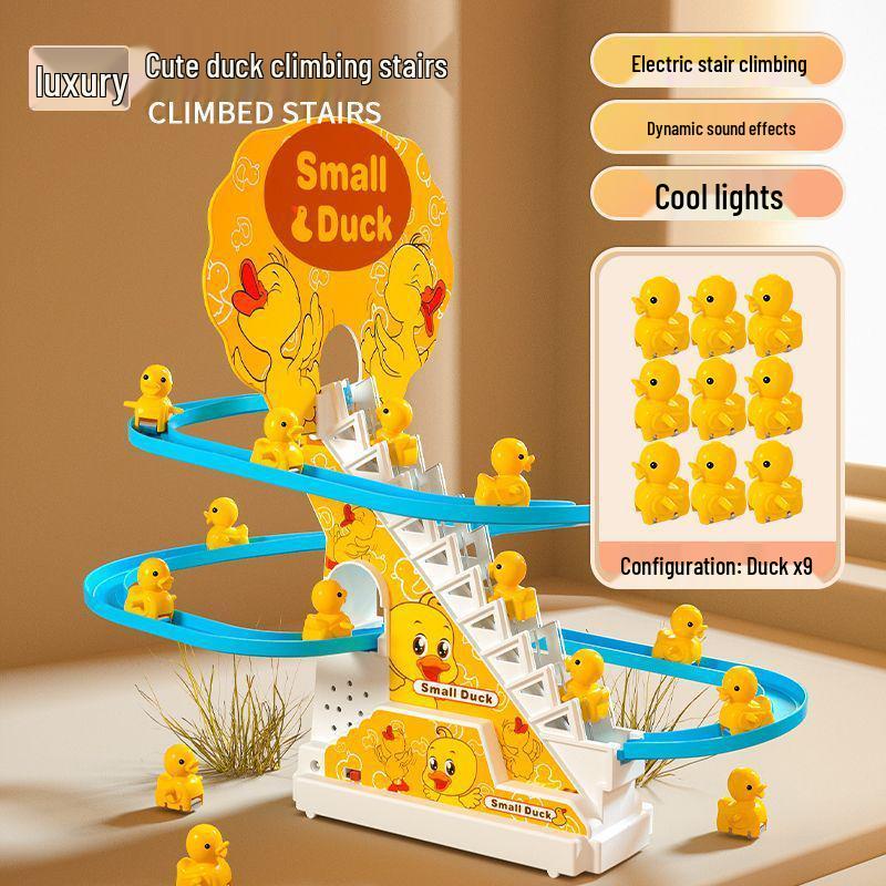 Electric Yellow Duck Climbing Toy for Infants and Toddlers 0-3 Years