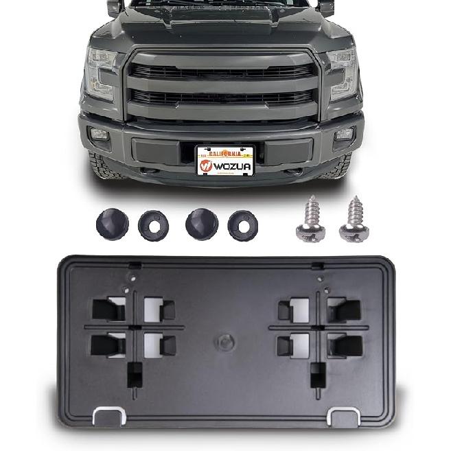 Front Bumper License Plate Bracket Holder For    Ford F-150 F150 F 150 Replacement For ML3Z-17A385-BB FO1068187,(May Not Fully Fit Your Model. See