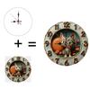 25x25cm Wood Wall Clock That Is a Mini Barometer or Altimeter