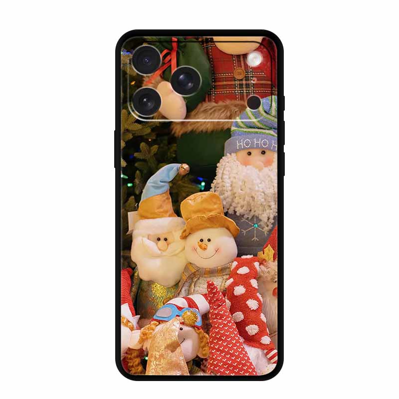 For iPhone 17 Pro Max Cover iPhone17 Pro Back Protective Phone Case For iPhone 17 Air Santa Christmas Soft Silicone TPU Coque