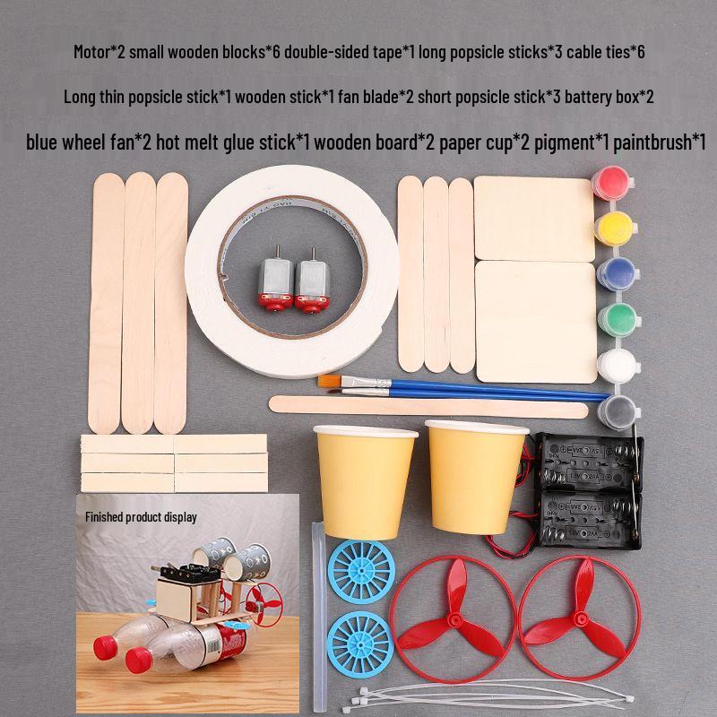 Handmade Children's Educational Science Toy Kit: Yacht Boat for Ages 7-14