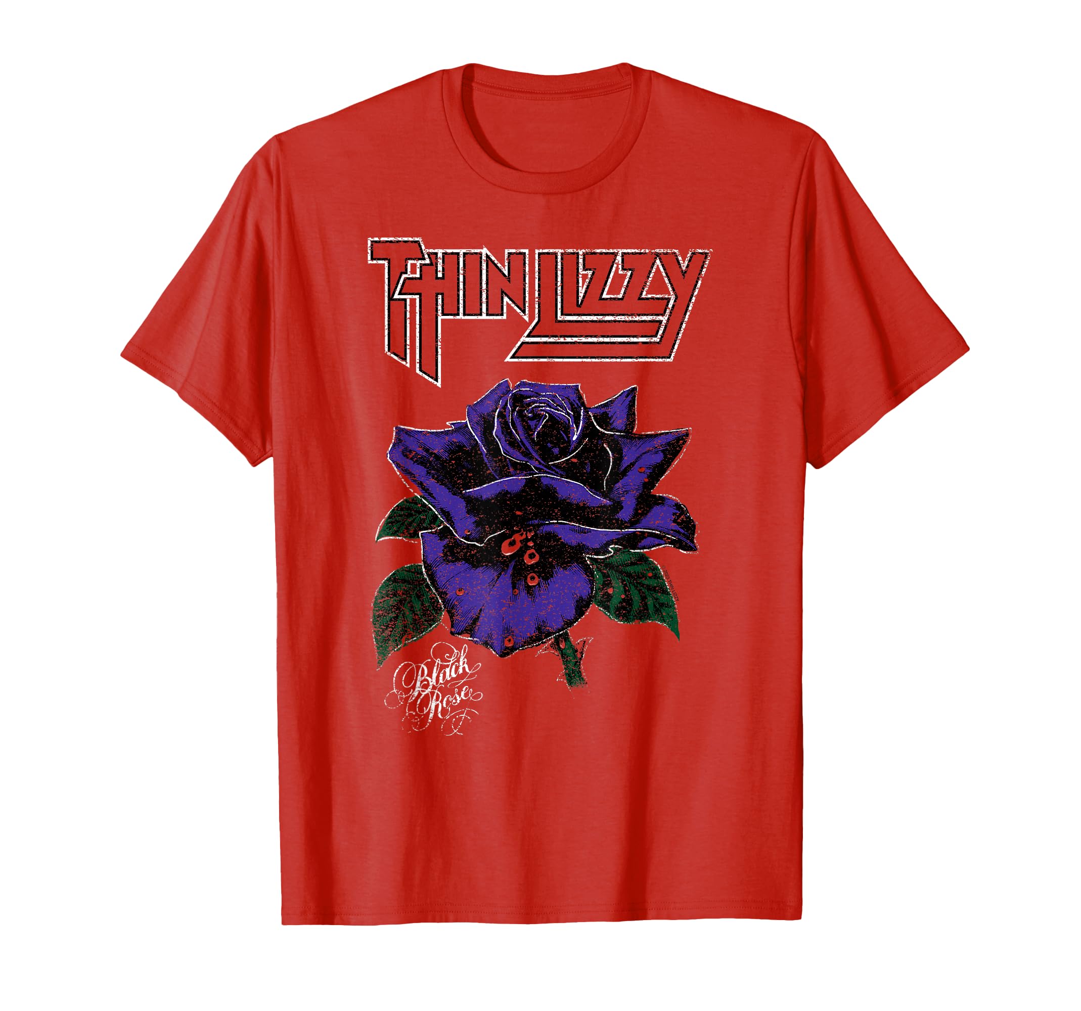 

Thin Lizzy – Black Rose on Red T-shirt
