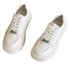 Muffin platform leather little white shoes women's 2025 autumn new height increase versatile comfortable fashion casual sports shoes