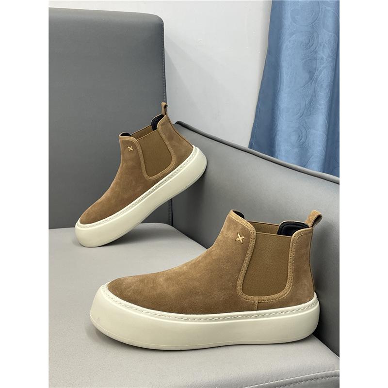 High-top shoes 2 new autumn leather soft-soled lazy shoes casual trendy jw