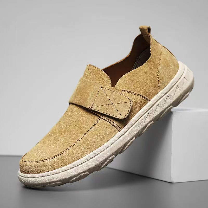 Fashion New Arrival Men's All Match Lace Up Suede Leather Causal Shoes Male Fashion Flats Moccasins Sports Walking Sneakers