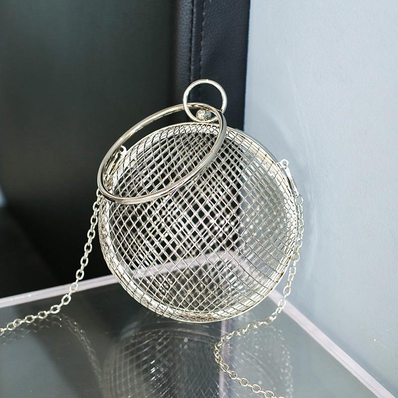 Металлическая цепочка, теннисная сумка: Женская вечерняя косметичка на плечо