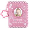 Bear Pattern Washable Baby Memory Book Album with Clear Photo Pocket and Safe Mirror for Capturing Preciously Moment