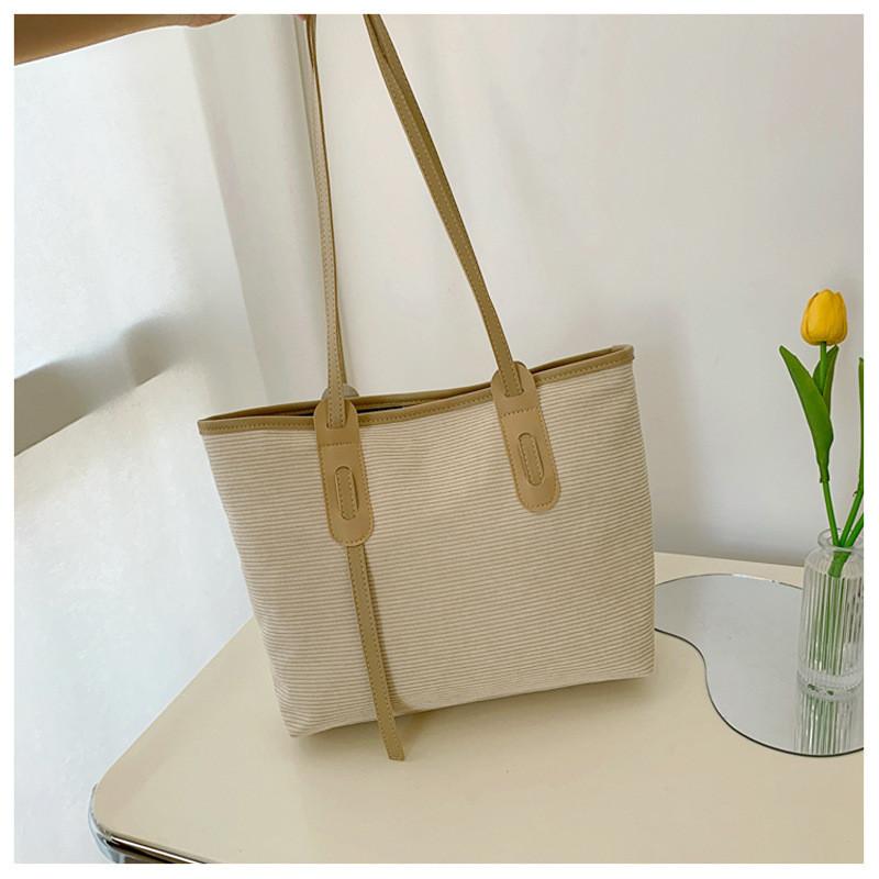 Trendy Canvas Tote Bag For Women Large Capacity Shoulder Bag 2023 Spring Fashion