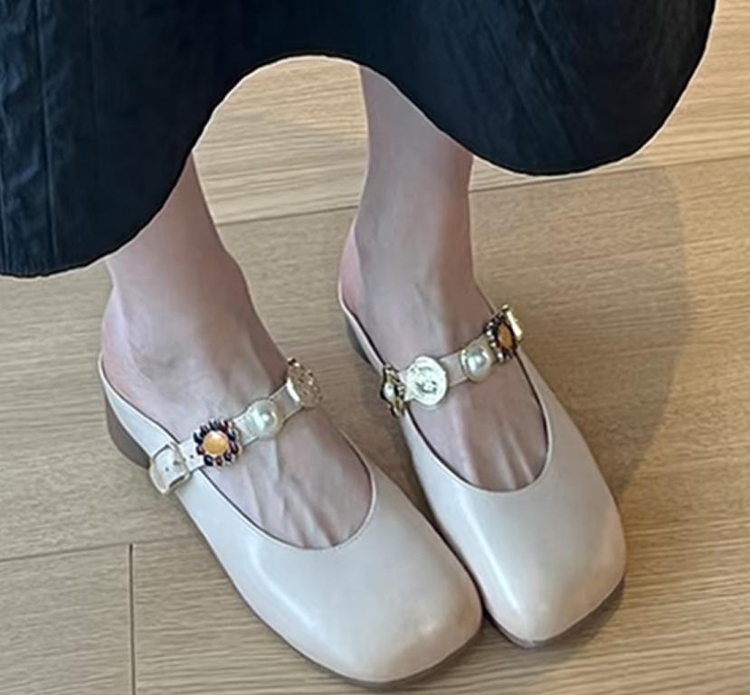 Baotou half slippers women's 2025 summer wear cool feeling with skirt cool slippers one pedal lazy muller shoes