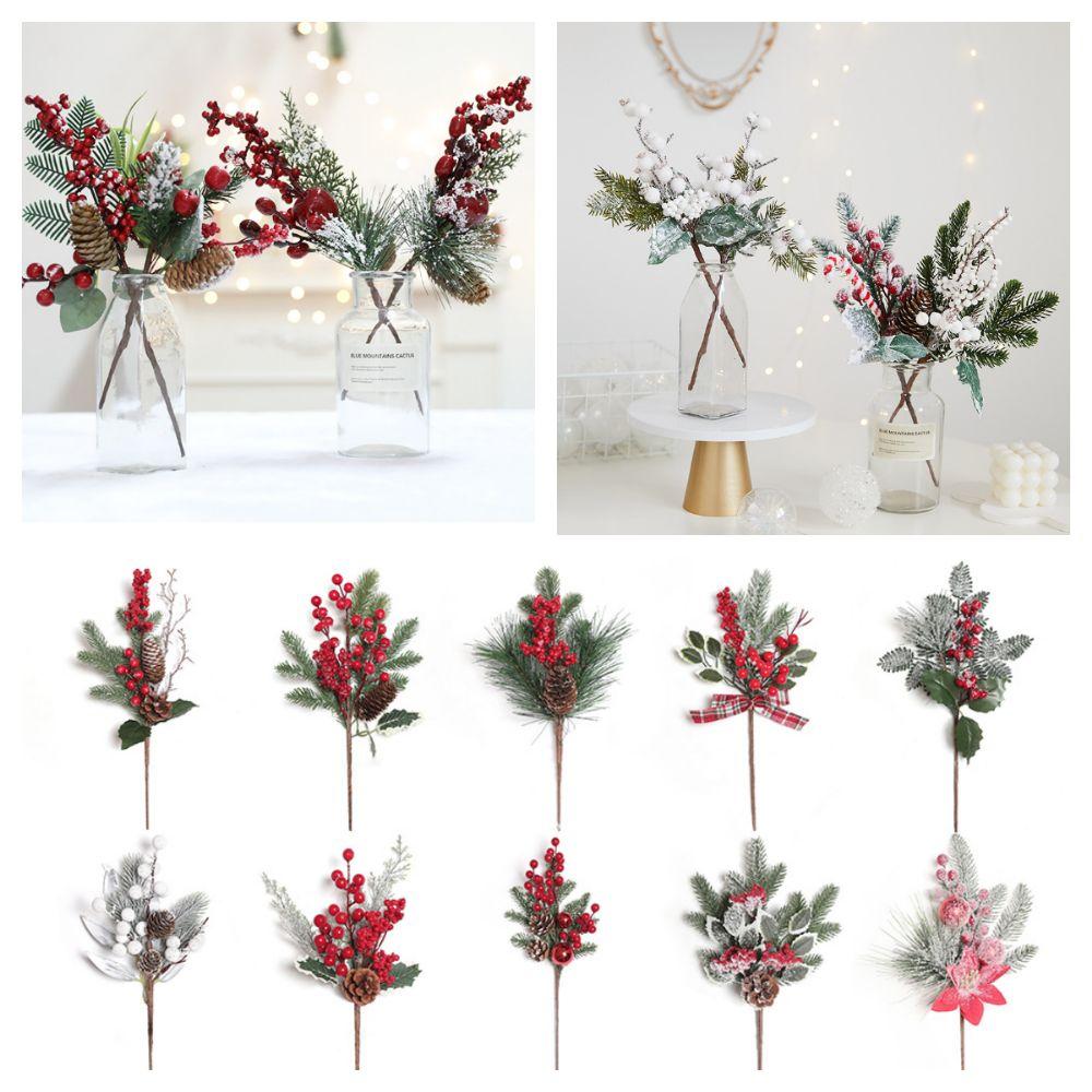 Home Decoration Simulation Red Berries DIY Accessories Christmas Cuttings  New Year
