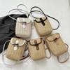 Stylish Women's Woven Crossbody Bag 2023 Trendy Mini Purse For Daily Use In White Black Khaki Brown