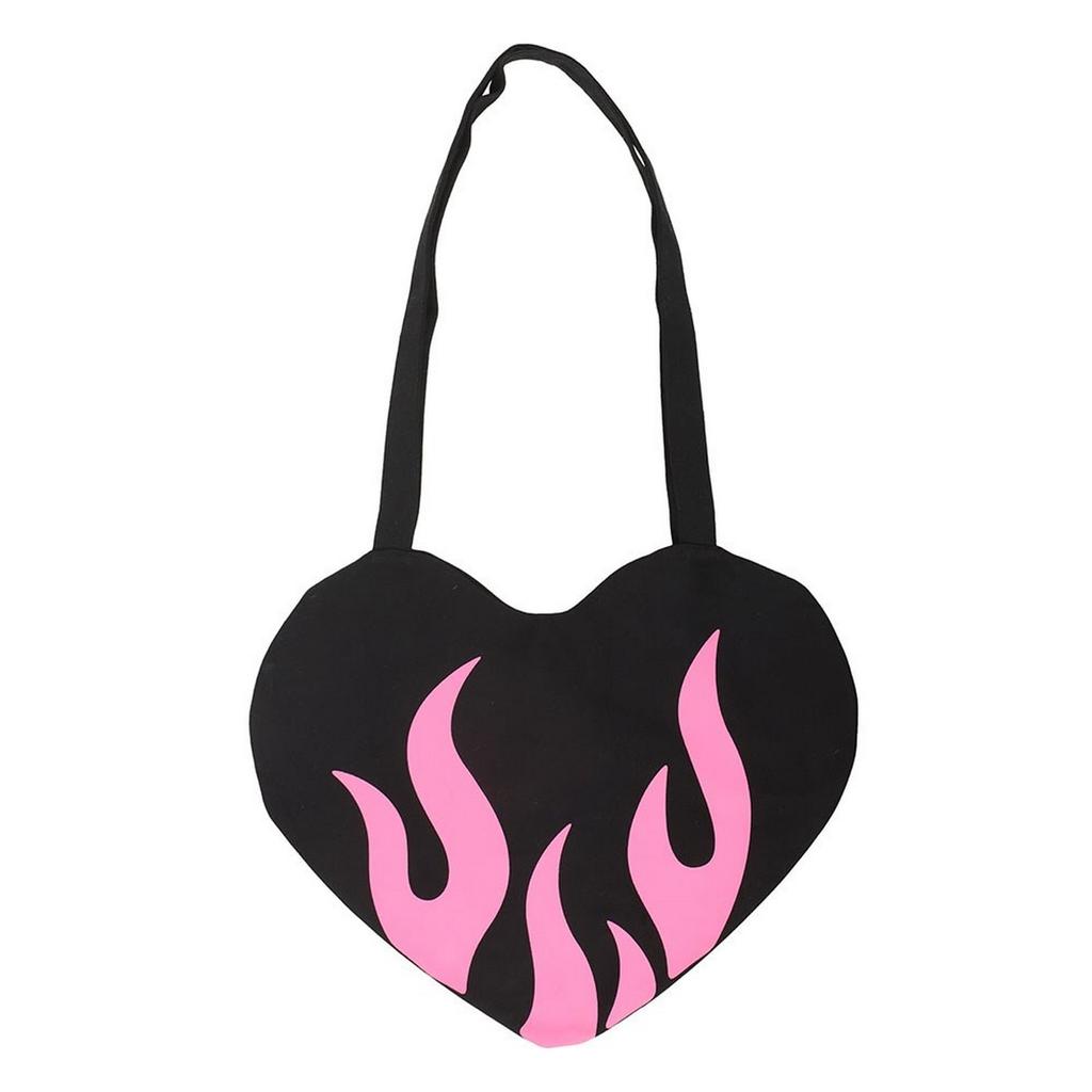 Something Different Flaming Heart Tote Bag