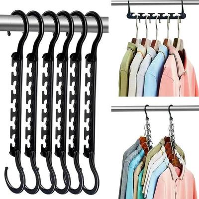 Foldable Magic Hanger Multi-function Five-hole Connection Hook ABS Plastic Rotary Storage Hanger Coat Hanger Hangers