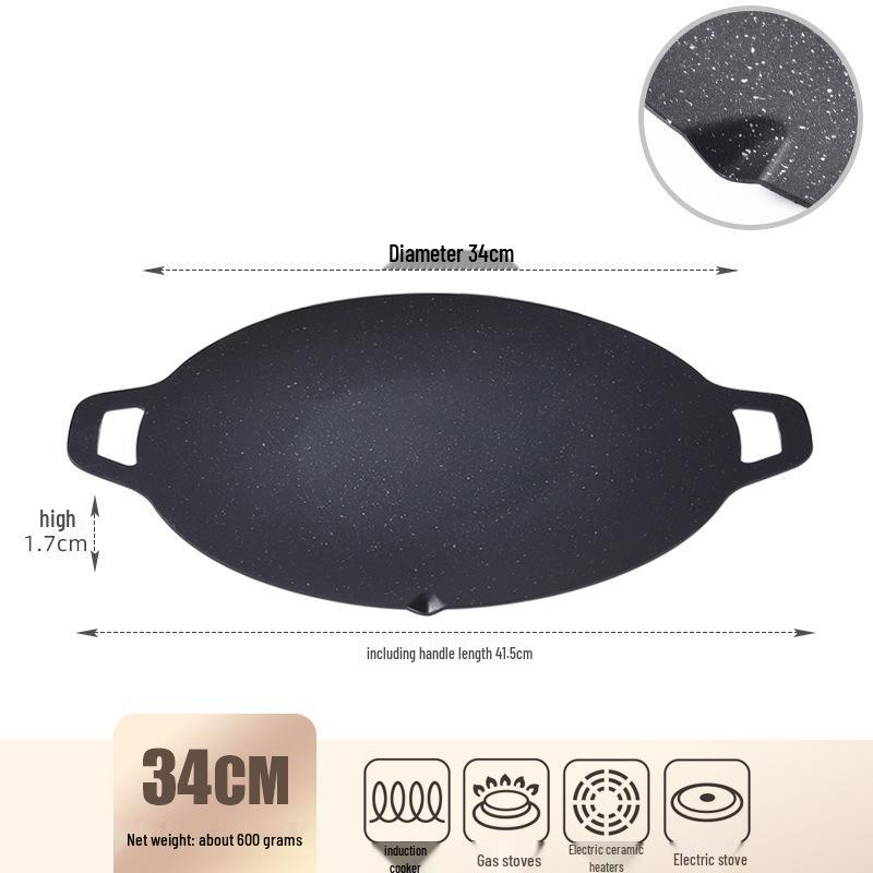 Southeast Asia Portable Double-Ear Outdoor Camping BBQ Grill Plate