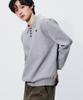 SOMEPLACE MAN Basic Rugby Single Collar Soft Knit Sweatshirt_3 Colors