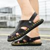 Męskie Ręcznie Robione Męskie Czarne Sandały Modne Letnie Sandały Bestsellery W 2024 Produkty Buty dla Mężczyzn z Repliką Projektanta