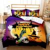 Halloween Duvet Cover Queen Cartoon Pumpkin Gamepad Quilt Cover Microfiber Horror Theme Gothic Spooky Bedding Set For Boys Teen