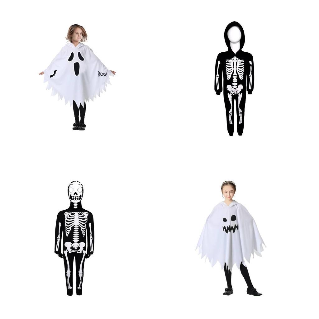 Halloween Skeleton Costume For Kids With Glowinthe Dark Features For Stage And Party Use