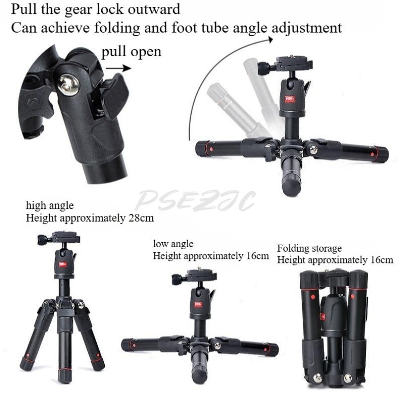 Micro DSLR Camera Aluminum Alloy Desktop Tripod Mobile Mini Live Selfie Stand Camera Tripod