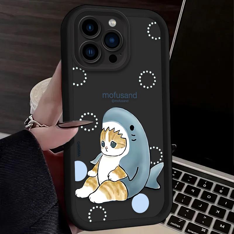 Cartoon Mofusand Cat Phone Case for iPhone 17 Air 16 16E 15 14 13 12 11 Pro Max X XS X S Max XR SE 2020 SE4 7 8 Soft Back Cover
