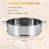 Haskoss 20cm Thick Stainless Steel Food Steamer with Double Ears for Soup Pot and Milk Pot, Kitchen Tool
