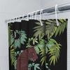 Modern Bathroom Decor Shower Curtain with Jungle Tiger Print Green Leaves Pattern for Home Decoration In Bathrooms