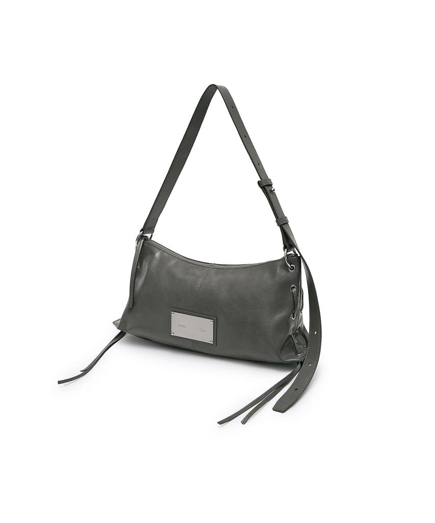 Matin Kim Eyelet Shirring Shoulder Bag In Gray