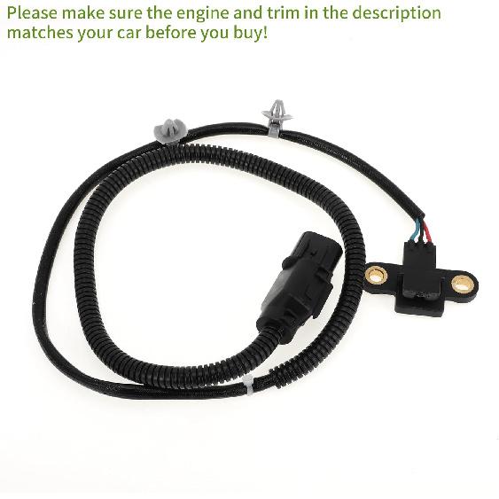 No.3931038060 Crankshaft Position Sensor for Kia Optima 2.4L 2001-2006 Sturdy Black Engine Crank CKP Sensor Metal Plastic 1 Pc