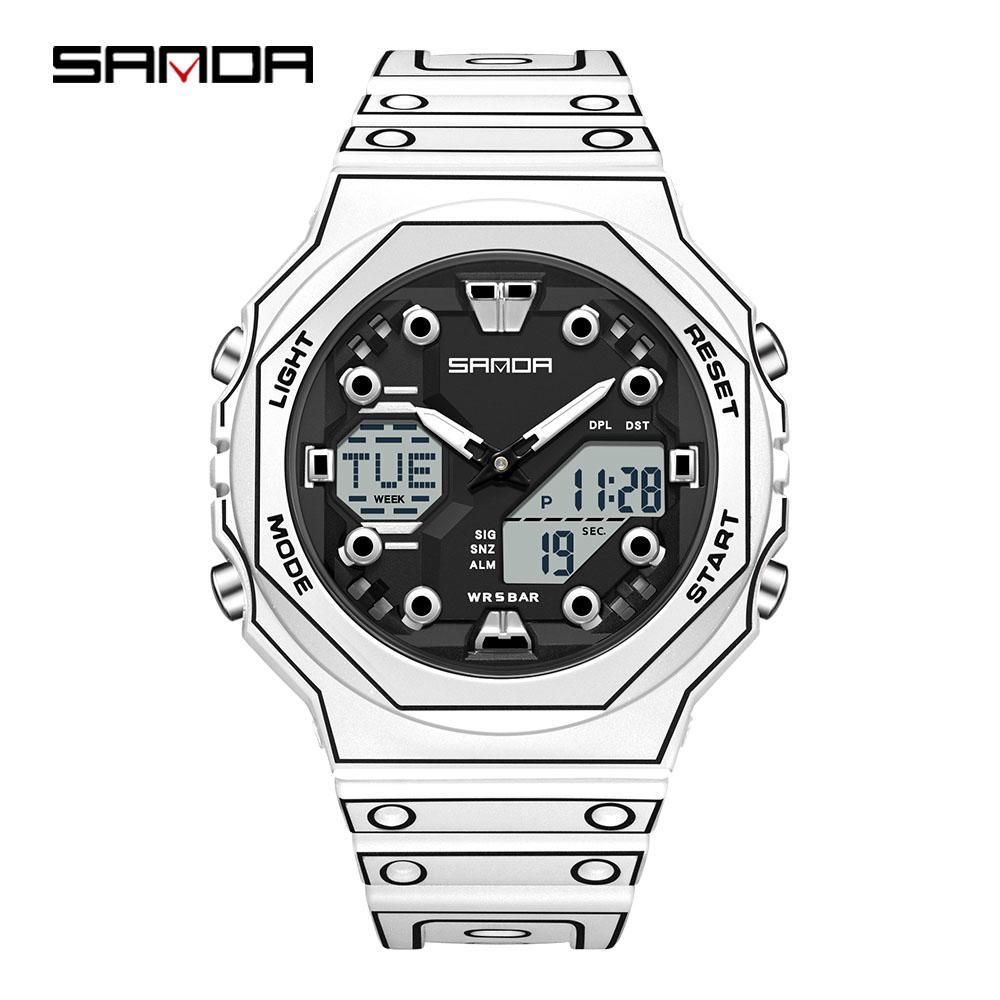 SANDA 6507 Outdoor Sports Men's Watch, Suitable for Neutral Waterproof, Fashionable, Luminous, Multi functional Electronic Wrist