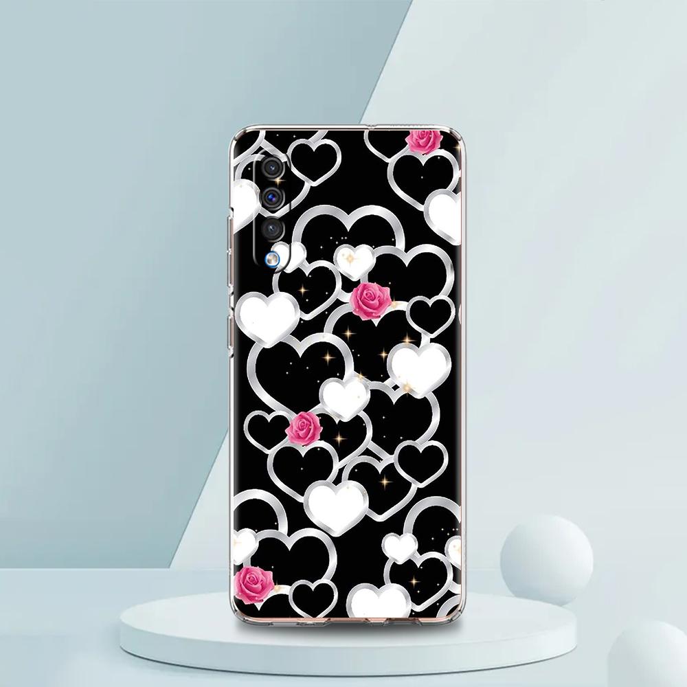 Gold Rose Love Heart Phone Case For Samsung A16 A14 A12 A22 A32 5G A34 A42 A52 A54 A50 A70 A30 A40 A20E A10S A02S A04S A06 Cover
