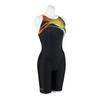 Mizuno Stream Ace N2MGA252 Competitive Swimming and Racing Half Suit Women's (Masters Back) [FINA Approved] Black/Yellow