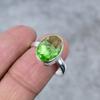 Peridot Gemstone Handmade 925 Sterling Silver Jewelry Ring Size 9 M-271