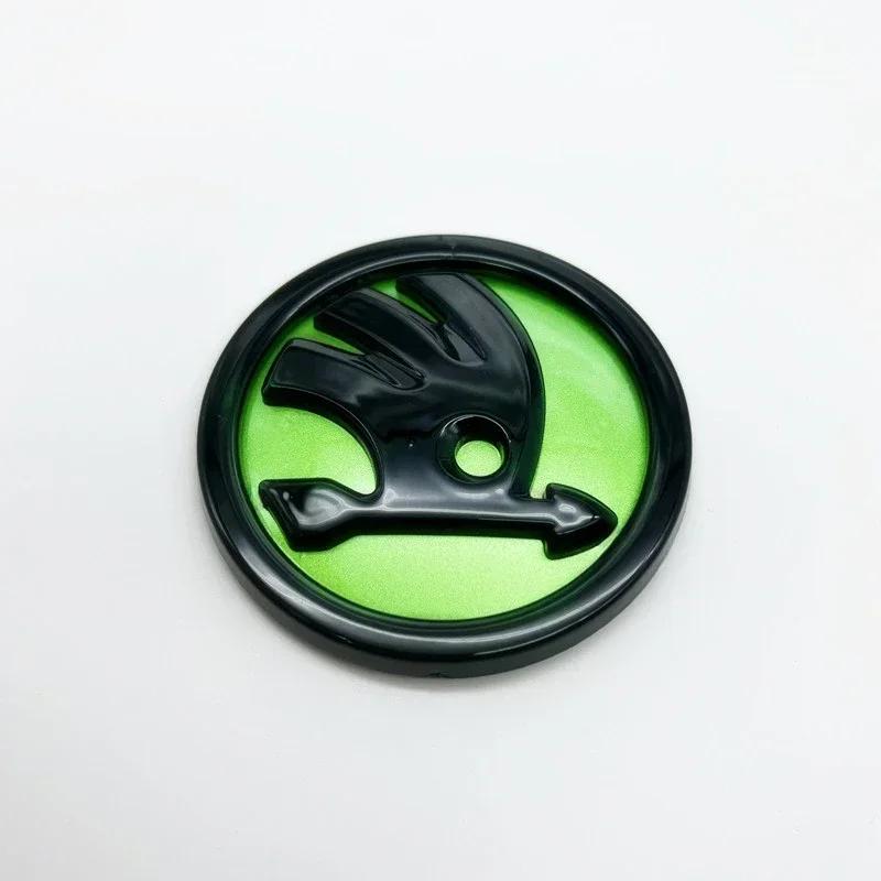 Skoda 2025 Gorące 80mm 90mm 100mm Emblemat Logo Samochodu Grill Przedni Samochodu Emblemat Bagażnika Tylnego dla Skoda Octavia Rapid Fabia A7 Superb KAMIQ V