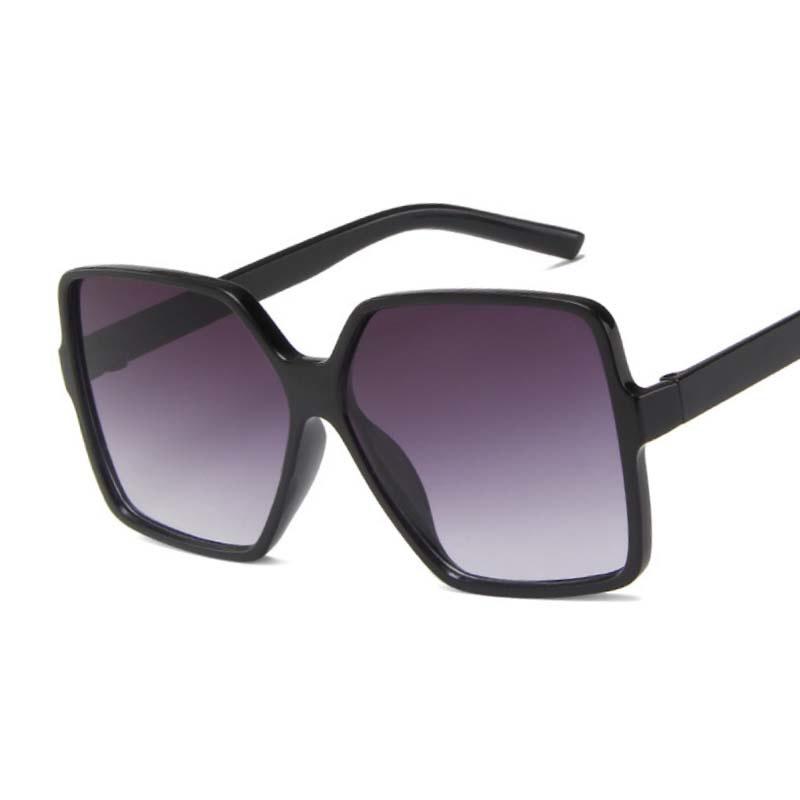 Luxurious Square Sunglasses Woman Brand Designer Vintage Retro Plastic Frame Big Sun Eyeglasses Women Vintage Gradient Tint Male Oculos Feminino