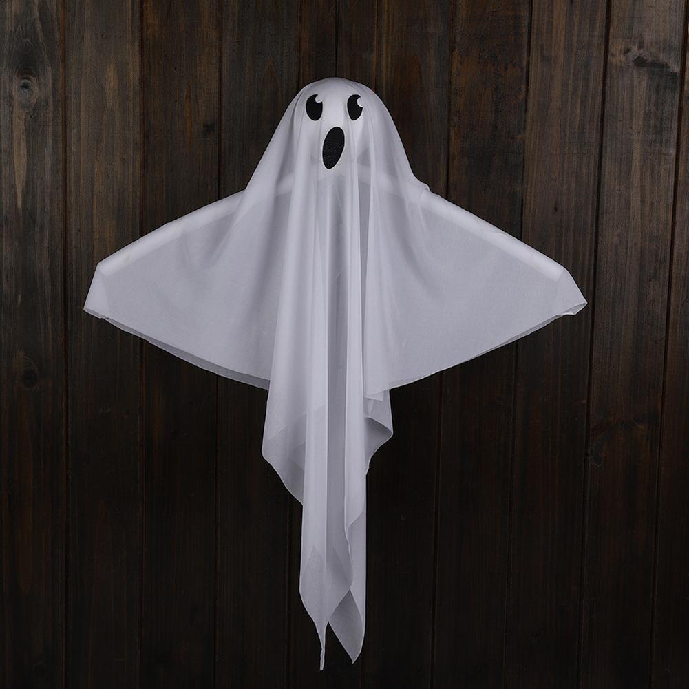 Halloween Glowing Hanging Ghost Battery Powered Light Up Ghost Ornament Lighted Ghost Horror Prop for Haunted House Decor