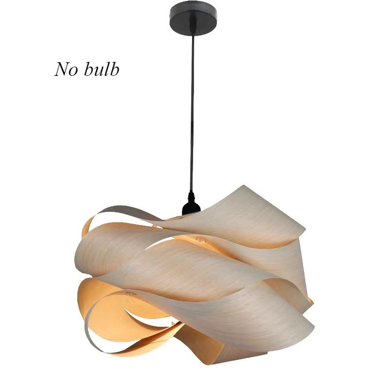 Vintage wood Pendant Light Minimalist Decoration Wooden Lighting Chandelier Lamp for Restaurant Dining Room Island Bamboo