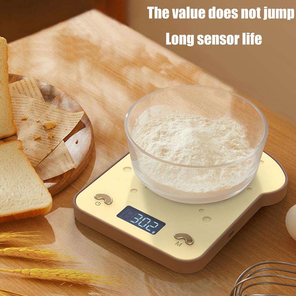 High Precision Digital Kitchen Scale Digital Wighting Scale with Unique Toast Designs for Home Baking Enthusiasts
