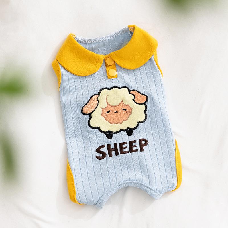 

Вязаный Весенне-Летний Тедди Бигбер Шнауцер Маленькая Собака Четырехлапый Живот Домашний Живот Щенок Собачья Одежда L (recommended weight 8-6kg)