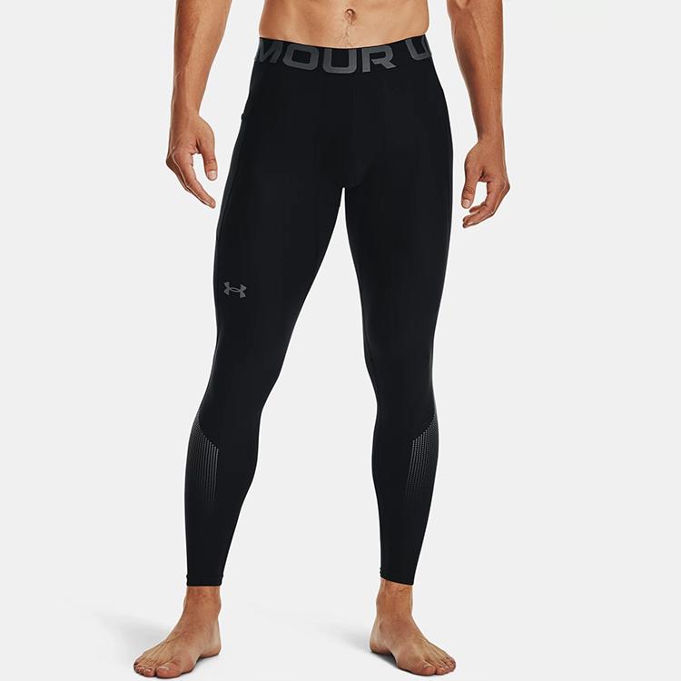 Under Armour HeatGear Vent Training Logo Compression Fitness Tights Men bottoms Black 1362449-001