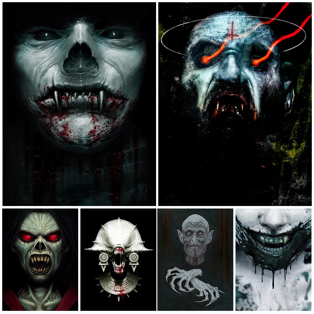 

Живой вампир Ретро Настенное искусство Масляная живопись Ужасы Темный Кровожадный Демон Арт Плакат и Напечатанный Дом