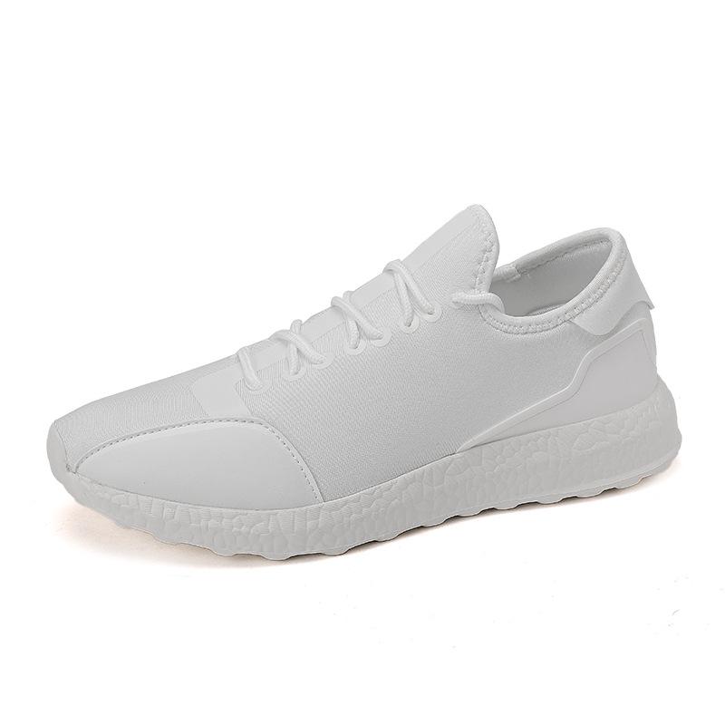 Lightweight outdoor sports casual shoes lace-up solid color simple running shoes low top large size men's shoes C852