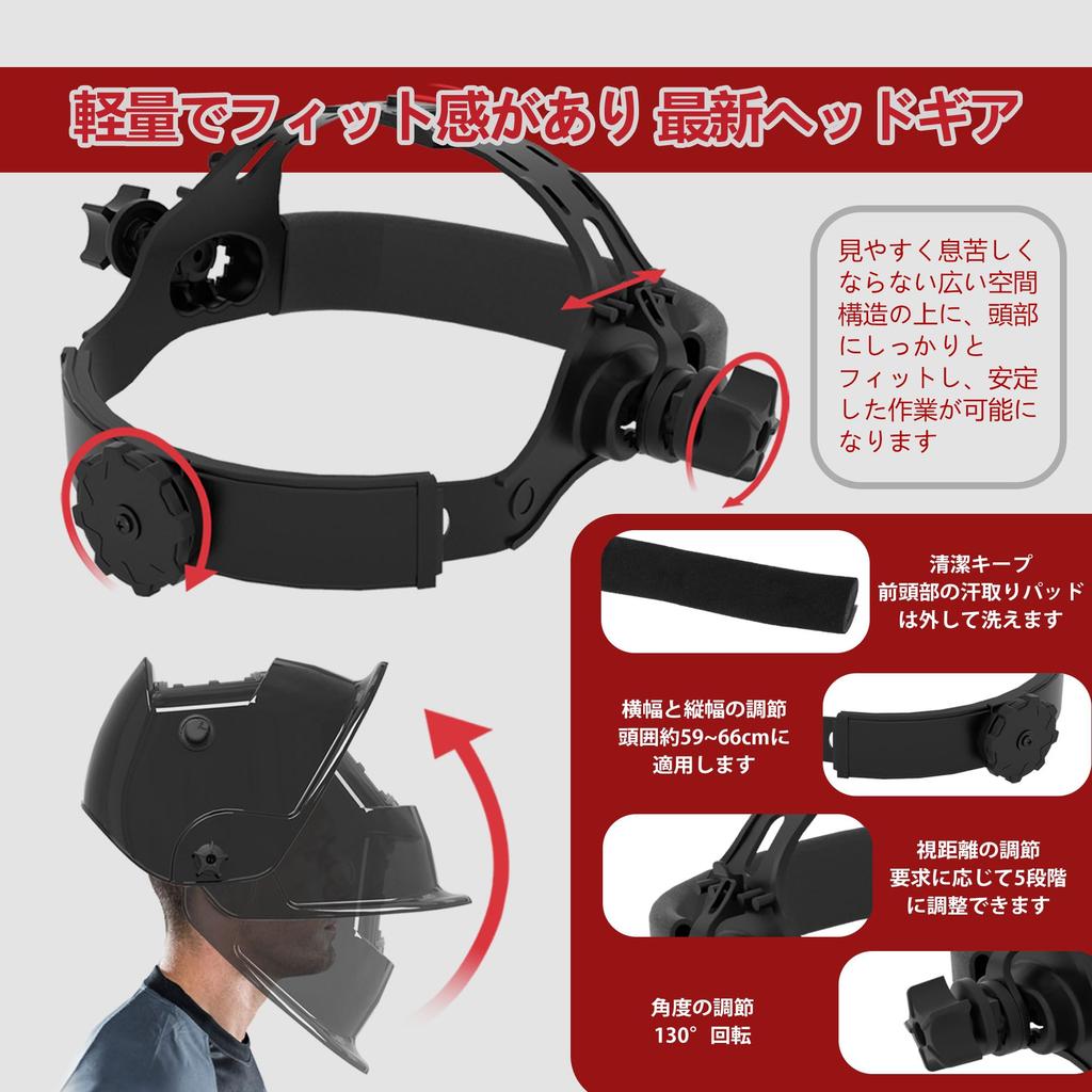 GEOSTAR Welding Surface Automatic Darkening New Solar Powered Ultra LCD Welding Welding Compatible with TIG MIG ARC Solar Replaceable Shows True Color