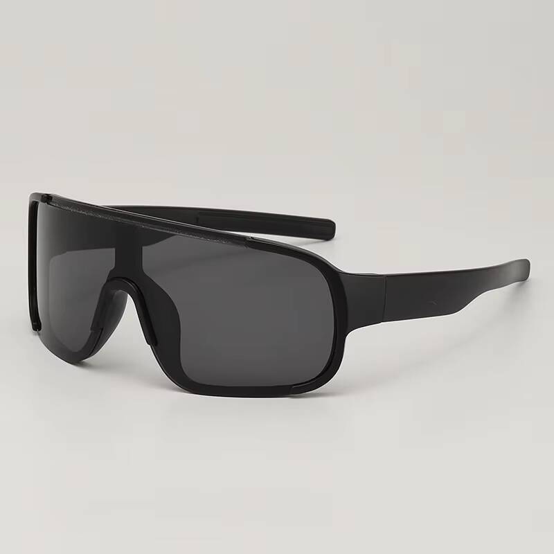 

2026 UV resistant, windproof, skiing, mountain climbing, running Children s cycling glasses, large frame sunglasses, чёрный