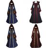 Women's Vintage Gothic Medieval Dress Costume Retro Hooded Victorian Renaissance Dress