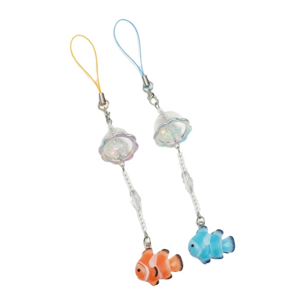 Handmade Beaded Phone Chain Strap Acrylic Material Keychain Phone Lanyard  Bag Ornament