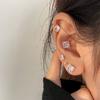 Geometirc Small Simple Square Stud Earrings Zircon Earrings Women Jewelry Korean Style Earrings