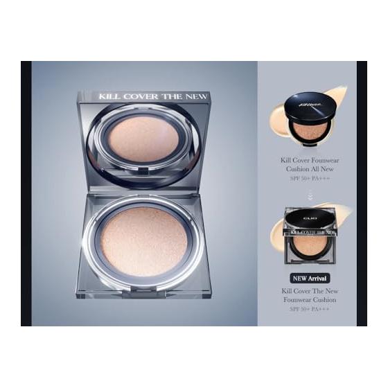 CLIO Kill Cover The New FOUNWEAR Cushion Genuine + Mini Size Set [Amazon.co.jp Exclusive] (THE NEW FOUNWEAR CUSHION 04 GINGER, 1 Piece)