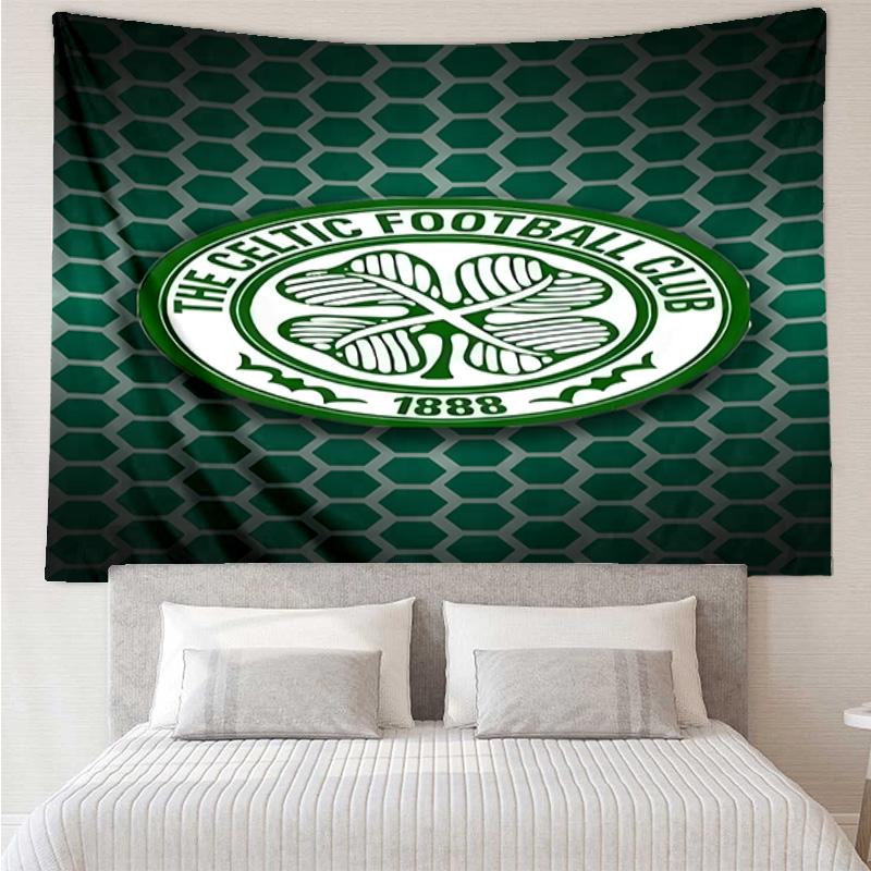 1PC Cel-tic Football Club Crest Printed Tapestry Room Decoration Wall Hanging for Living Room Bedroom, Dormitory, Birthday and Christmas Gifts