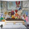 Tapestry Anime Tapestry Wall Hanging Bohemian Wall Tapestries Mandala Home Decor Accessories D-Digimon
