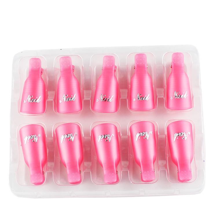 Nail Polish Remover Clips: 10-Piece Pack with Cotton Towel for Phototherapy Nails